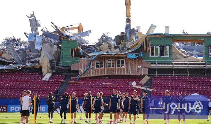 انهيار مدرج في ملعب منتخب السويد - هسبورت