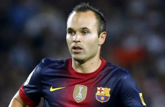 انيستا يغيب عن لقاء برشلونة وليفانتي للاصابة