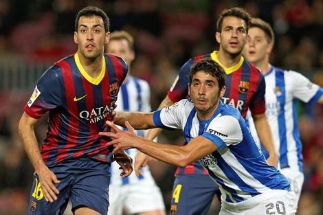 برشلونة بأداء "مترهل" يفوز بهدفين على سوسيداد في كأس الملك