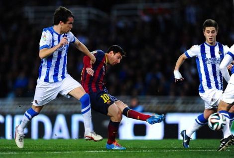"الكلاسيكو" عنوانًا لنهائي كأس الملك بعد تخطي برشلونة لسوسيداد