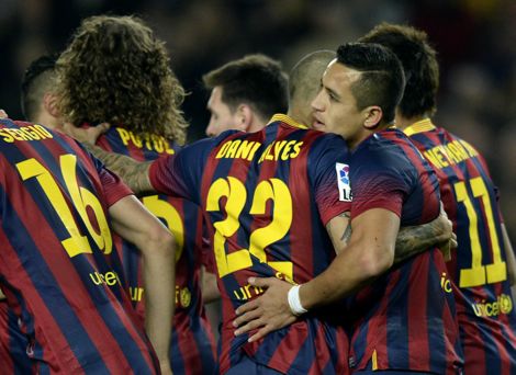 برشلونة يضرب ألميريا برباعية
