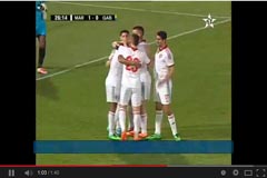 هدف المنتخب في مرمى الغابون