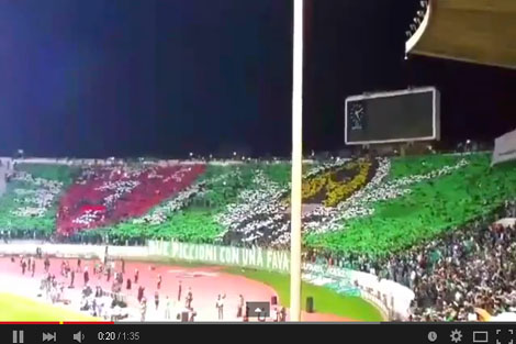 تيفو الرجاء أمام الشياطين السود