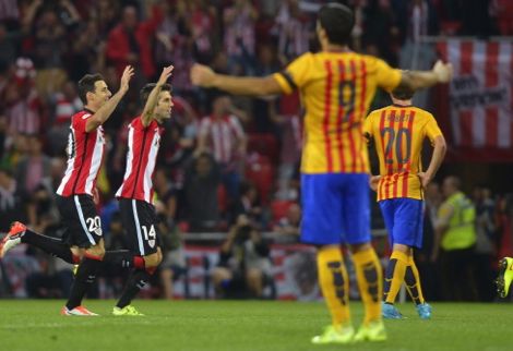 بلباو "يُدمر" برشلونة برباعية نظيفة في ذهاب كأس السوبر الاسباني