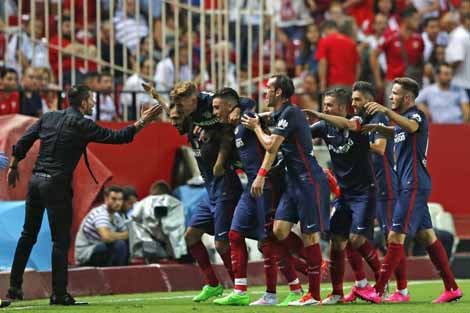 اتلتيكو مدريد يقسو على اشبيلية بثلاثية