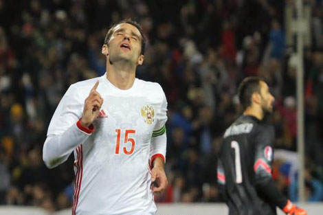شيروكوف يقود روسيا للفوز على البرتغالي وديا