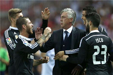 أنشيلوتي يحذر ريال مدريد من دوري الأبطال