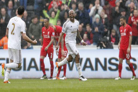 ليفربول يسقط أمام سوانزي بالدوري الإنجليزي