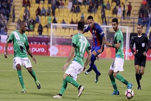 برشلونة يهزم الأهلي السعودي ويتوج بكأس الأبطال
