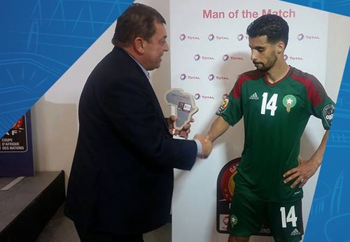 بوصوفة أحسن لاعب في مباراة المغرب والكونغو