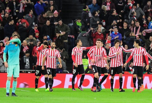 كأس ملك إسبانيا: بلباو بـ 9 لاعبين يهزم برشلونة بنتيجة 2-1