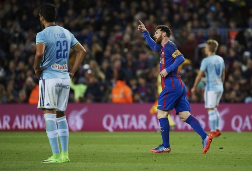 ميسي الساحر يقود برشلونة لهزم سيلتا فيغو بخماسية وتصدر "الليغا"