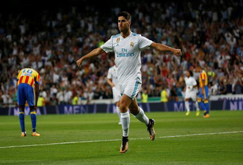 أسنسيو ينقذ ريال مدريد من الخسارة على ملعبه أمام فالنسيا في ثاني جوالات الليغا