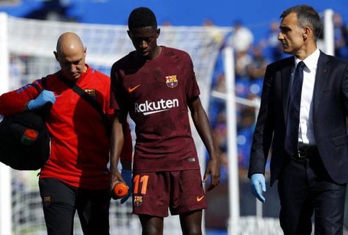 برشلونة يفتقد لجهود ديمبيلي لفترة بين 3 و4 أشهر بسبب الإصابة