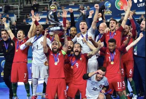البرتغال تجرد إسبانيا من لقبها في بطولة أوروبا داخل الصالات وتتوج لأول مرة