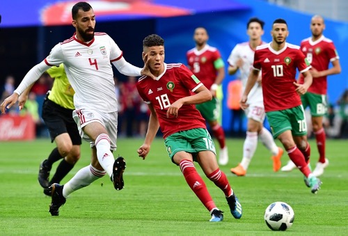 "فيفا" تختار أمين حارث رجل مباراة المغرب وإيران