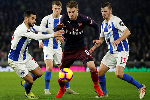 نقطة لأرسنال أمام برايتون في الدوري الإنجليزي