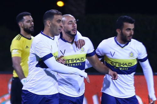نور الدين أمرابط يسجل في تعادل النصر مع الفيصلي