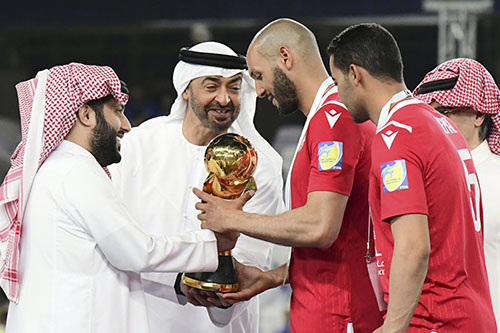 النجم يحتفل باللقب العربي بعد مباراته مع الزمالك