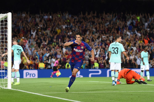 سواريز يقود برشلونة لقلب الطاولة على إنتر بدوري الأبطال