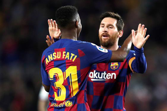 ثنائية فاتي-ميسي أمام ليفانتي تعيد برشلونة لدرب الانتصارات في الليغا
