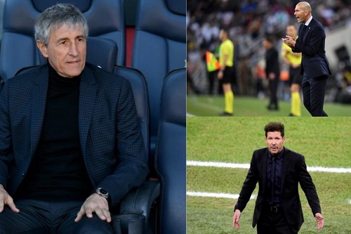 توقف الدوري الإسباني يلقي بظلاله على سيتين وزيدان وسيميوني