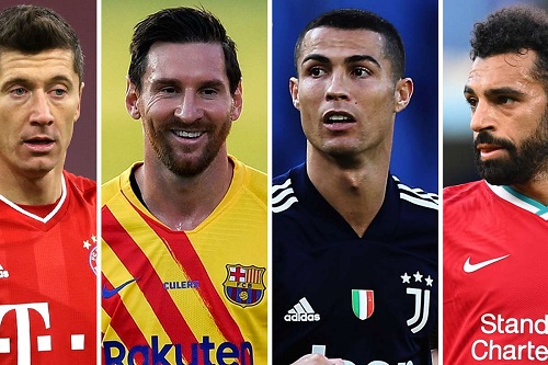 ميسي ورونالدو وصلاح ونجوم البايرن على قائمة المرشحين لتشكيلة "ويفا"