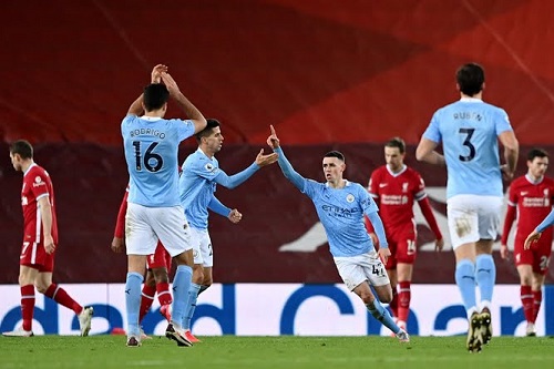 مانشستر سيتي يٌسقط مضيفه ليفربول برباعية في الدوري الإنجليزي