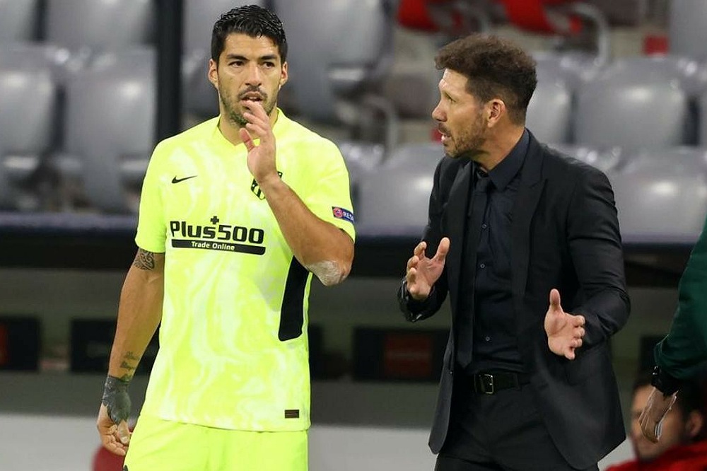 سيميوني يستعد لدربي مدريد بدون سواريز