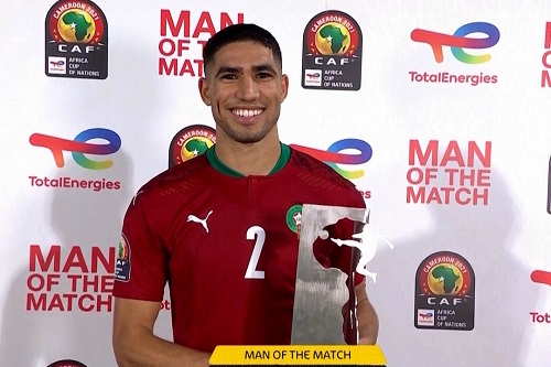 حكيمي أفضل لاعب في مباراة "الأسود" ومالاوي