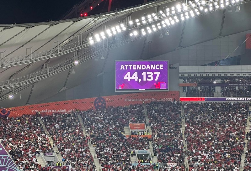 44137 مشجعا يتابعون مباراة المغرب وكرواتيا