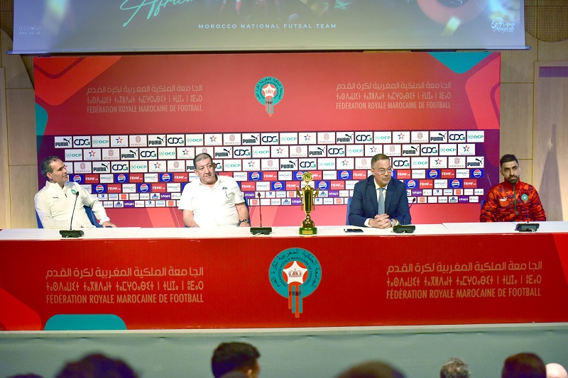 لقجع: منتخب "الفوتسال" نموذجي.. والدكيك: تهنئة الملك تشريف وتكليف