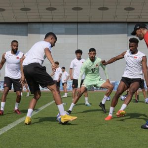 الأولمبي يختتم استعداداته لمواجهة العراق وهذا جديد رحيمي