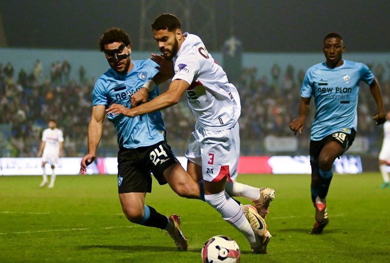 بنتايك يغادر مباراة الزمالك وإنييمبا النيجيري مصابا في كأس الكونفدرالية الإفريقية