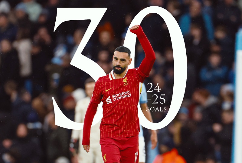 ليفربول يسقط مانشستر سيتي بثنائية في ليلة تاريخية لمحمد صلاح بالدوري الإنجليزي