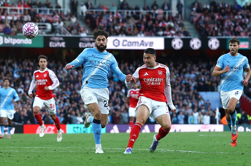 مارتينيلي يقود أرسنال للتعادل مع مانشستر سيتي بالدوري الإنجليزي