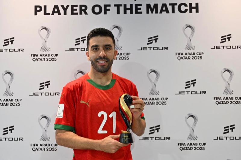 البركاوي "رجل مباراة" المغرب والسعودية