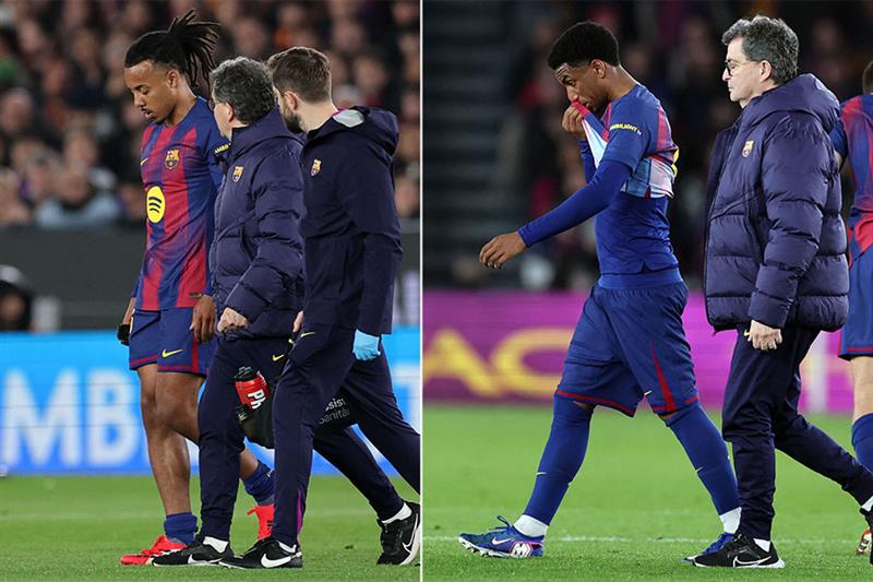 برشلونة يعلن إصابة جول كوندي وبالدي
