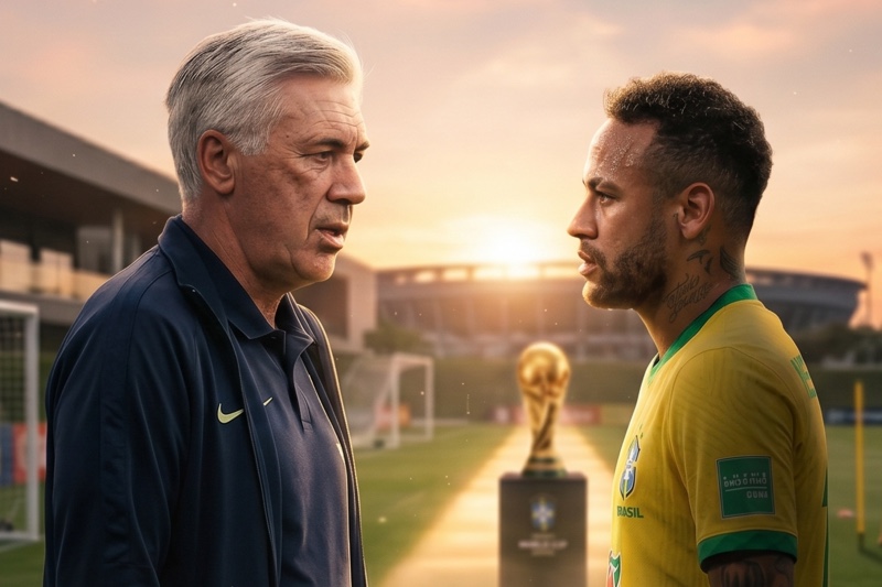 نيمار يقبل شروط أنشيلوتي وبدور جديد مع البرازيل قبل "مونديال 2026"