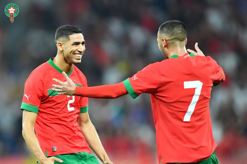 حكيمي وزياش أكثر لاعبي المنتخب المغربي مشاركة في كأس العالم