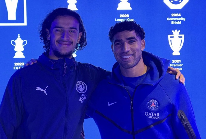 حكيمي يشيد ببوعدي: لاعب مذهل ومستقبله كبير مع السيتي والمغرب